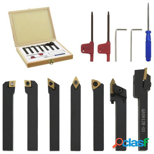 Set de herramientas de torneado indexable 12 piezas 8x8mm