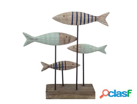 Signes Grimalt - Adorno peces Marrón de Madera | Figura