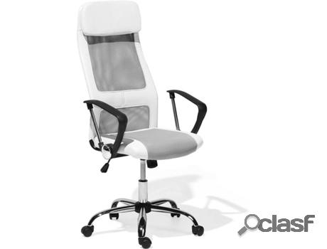 Silla de Escritorio Ejecutiva Pioneer (Blanco - Piel