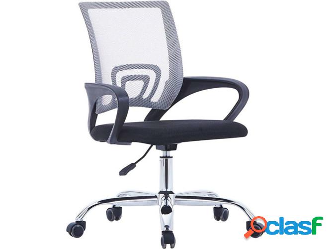 Silla de Escritorio Operativa VIDAXL Con soporte Gris (Malla