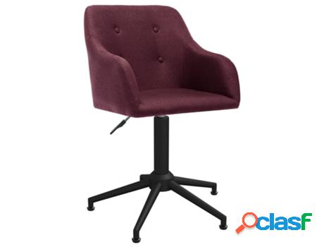 Silla de Oficina VIDAXL Giratoria Púrpura (Tela - 53 x 51.5