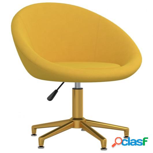 Silla de comedor terciopelo amarillo