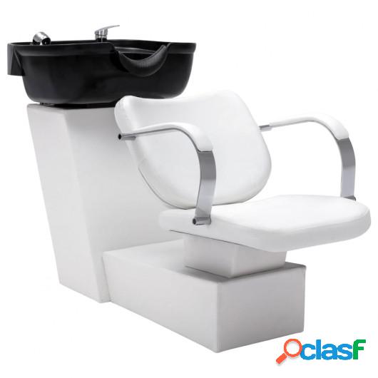 Silla lavacabezas con lavabo cuero sintético 137x59x82 cm