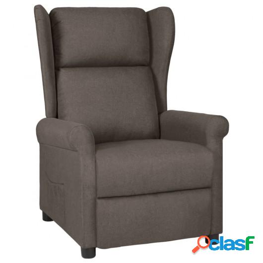 Silla reclinable de tela marrón