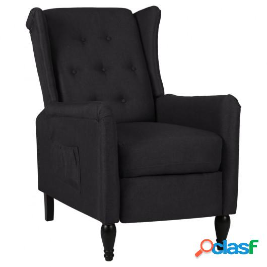 Silla reclinable de tela negra