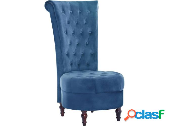 Sillón VIDAXL con respaldo alto terciopelo azul