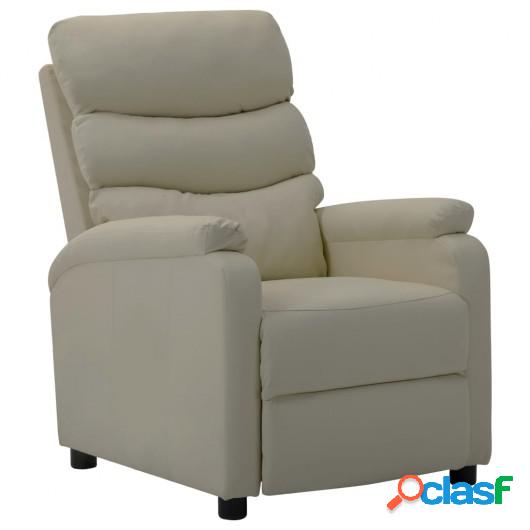 Sillón reclinable de cuero sintético capuchino