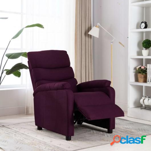 Sillón reclinable de tela morado