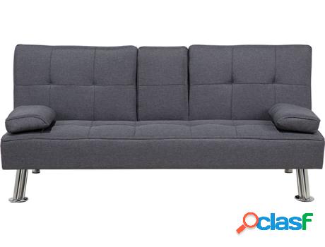 Sofá Cama BELIANI Roxen (Gris - Poliéster -81x168x77 cm)