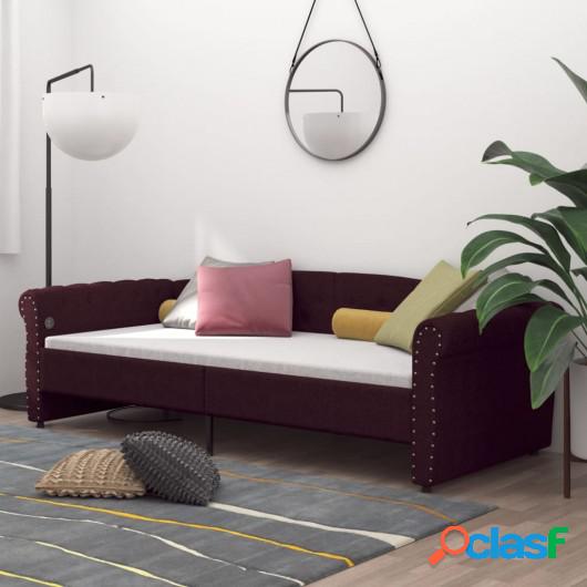 Sofá cama USB tela morada 90x200 cm