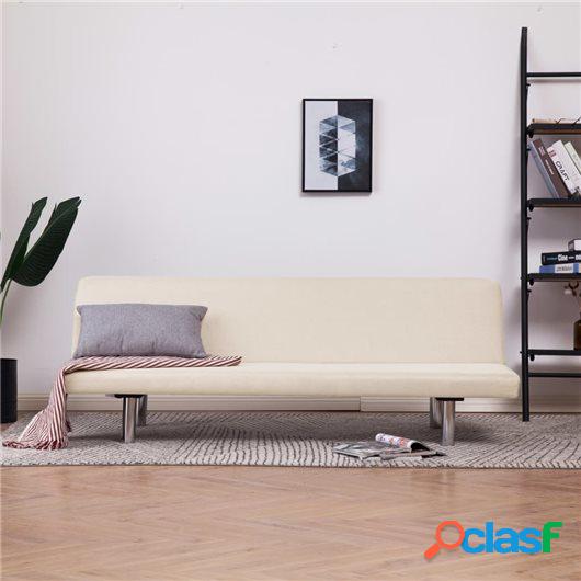 Sofá cama de poliéster color crema