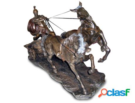 Soldado En Carro Romano Figuras Bronce Colección Clásico