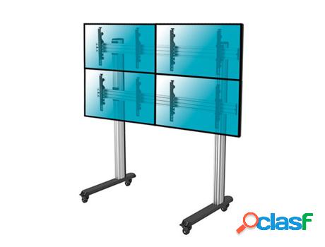 Soporte de suelo móvil para 4 TV 45"-55", Altura 175 cm