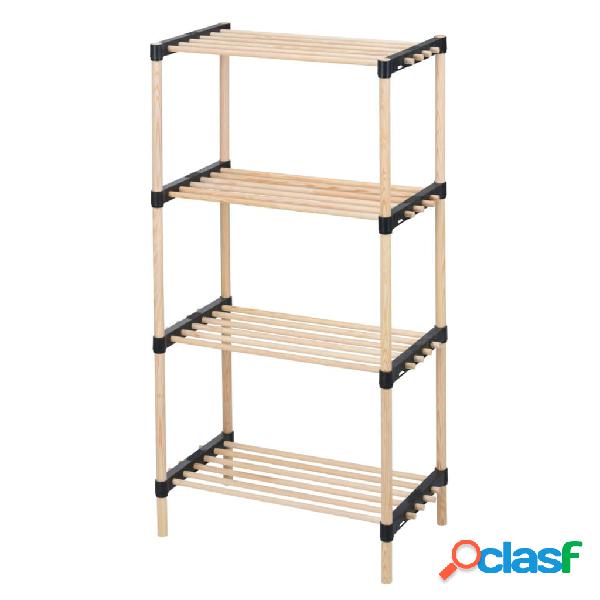 Storage solutions Zapatero con 4 estantes madera 49x28x92,5