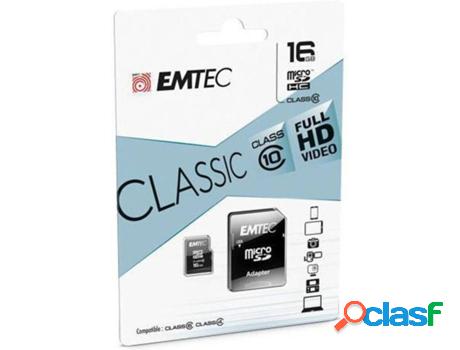Tarjeta de memoria EMTEC microSDXC™ Classic Clase 10 16 GB