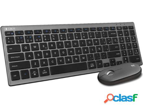 Teclado + Ratón SUBBLIM SUBKBC-PEX101 Gris (Inalámbrico -