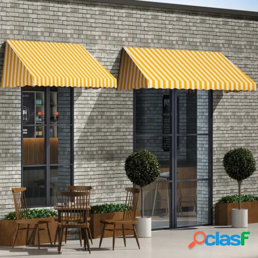 Toldo para bar 350x120 cm naranja y blanco