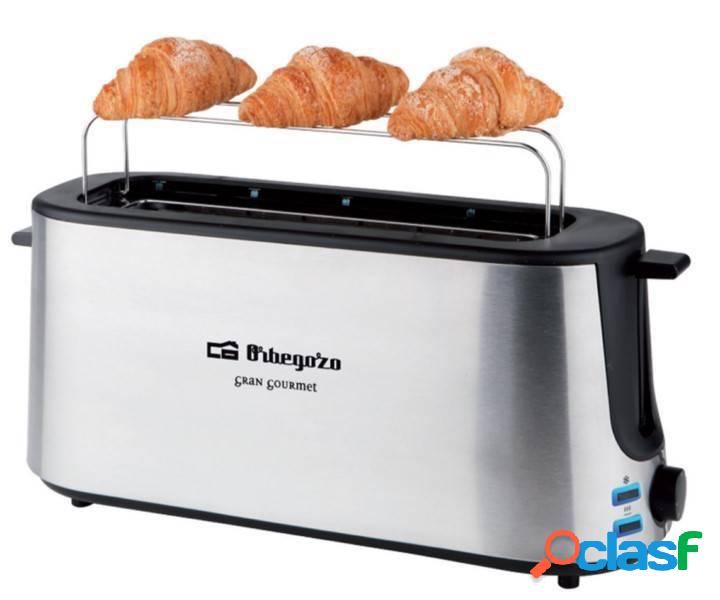 Tostador Cocina 2 Rebanadas 1000W Acero Inox Gran Gourmet