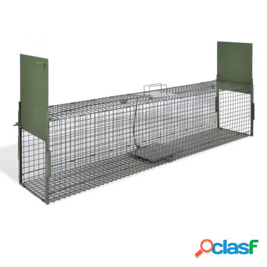 Trampa para animales vivos 2 puertas 150x30x30 cm