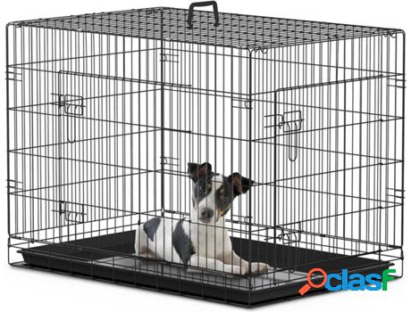 Transportín para Perros PAWHUT (Gris - 91x61x67cm - Acero -
