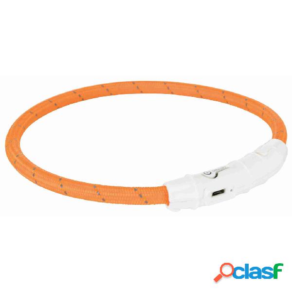 Trixie Aro con Luz Flash USB Naranja L-XL