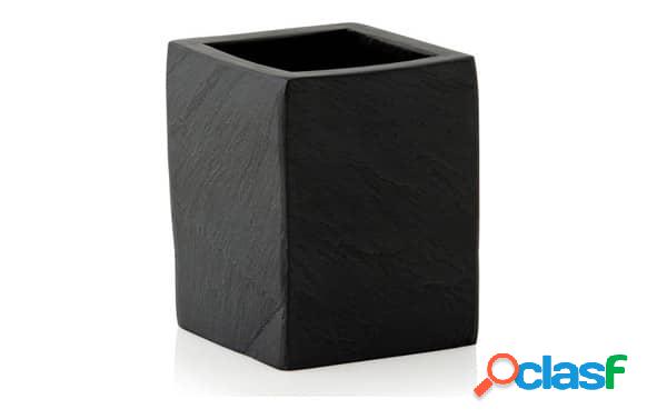 Vaso Portacepillos Poliresina Efecto Pizarra