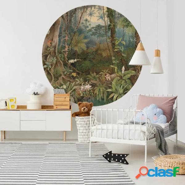 WallArt Círculo de papel pintado In the Jungle 142,5 cm