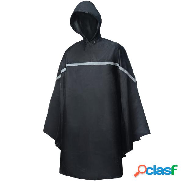 Willex Poncho de lluvia con capucha talla única negro