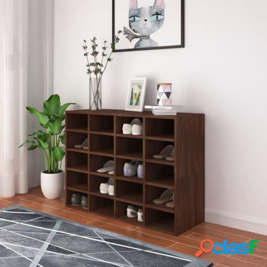 Zapatero de aglomerada marrón roble 92x30x67,5 cm