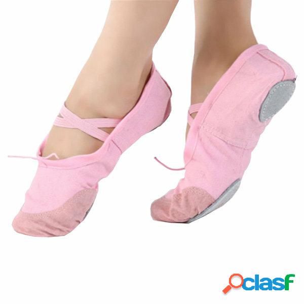 Zapatillas Ballet Danza Gimnasia Niña Soft Mujer Lona