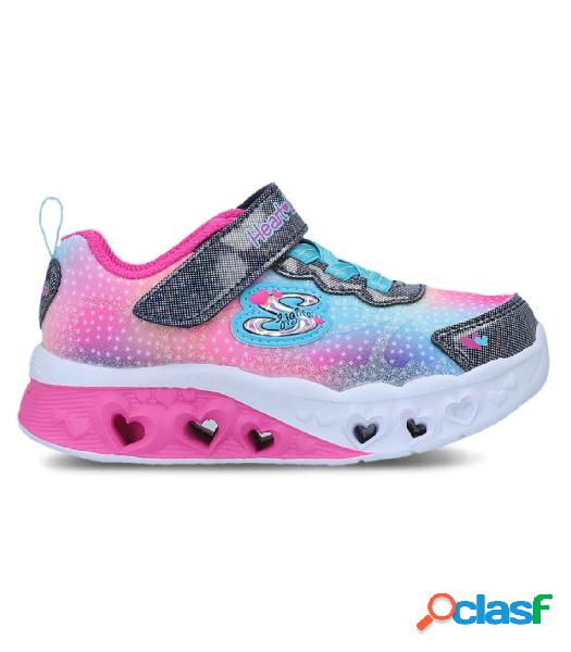 Zapatillas Skechers Flutter Heart Lights Niños Navy Multi