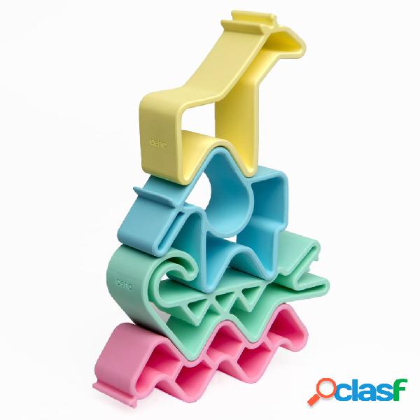 dëna Juego de juguetes de silicona de animales Pastel 4
