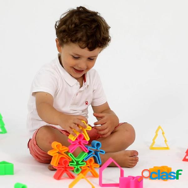dëna Juego de juguetes de silicona niños casas y árboles