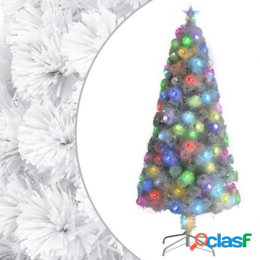Árbol de Navidad artificial con LED blanco fibra óptica