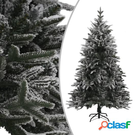 Árbol de Navidad artificial con nieve PVC y PE verde 180 cm