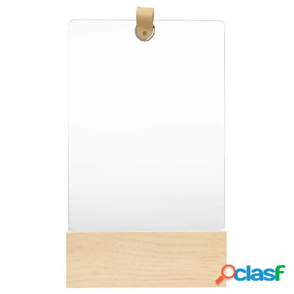 vidaXL 322802 Wall Mirror Solid Pinewood 23x39,5 cm