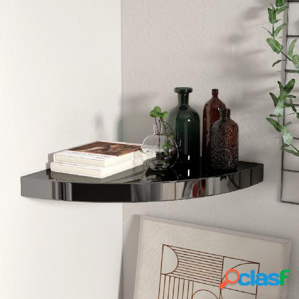 vidaXL 323910 Floating Corner Shelf High Gloss Black