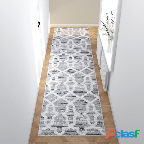 vidaXL Alfombra de pasillo lavable estampado poliéster