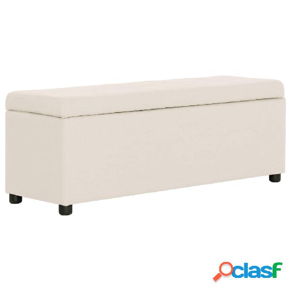 vidaXL Banco con espacio de almacenaje 116 cm poliéster