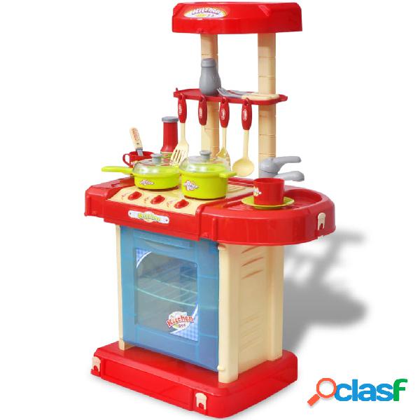 vidaXL Cocinita de juguete para niños con efectos de luz y
