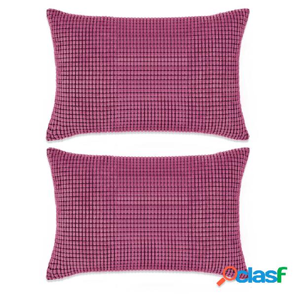 vidaXL Cojines de terciopelo 40x60 cm rosa 2 unidades