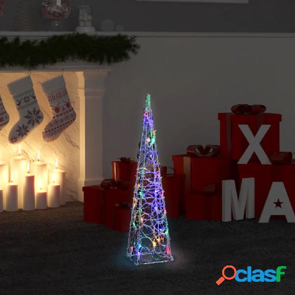 vidaXL Cono de luz LED decorativo acrílico multicolor 60 cm