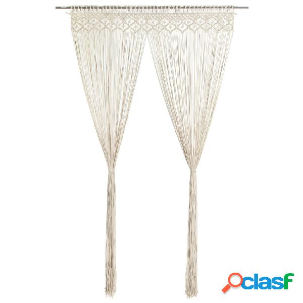 vidaXL Cortina de macramé algodón 140x240 cm