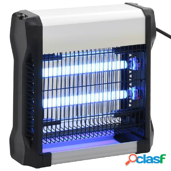 vidaXL Lámpara antimosquitos de aluminio y ABS negro 12 W