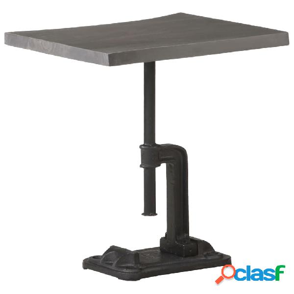 vidaXL Mesa auxiliar madera acacia y hierro fundido gris