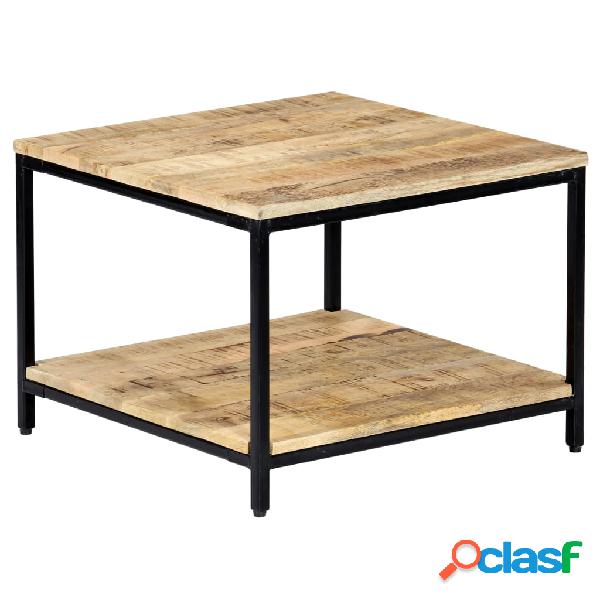 vidaXL Mesa de centro de madera maciza de mango 60x60x45 cm