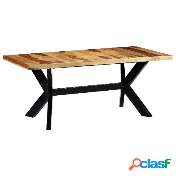 vidaXL Mesa de comedor 180x90x75 cm madera maciza de