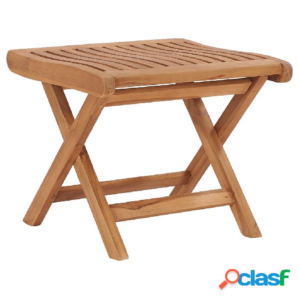 vidaXL Reposapiés plegable madera maciza de teca