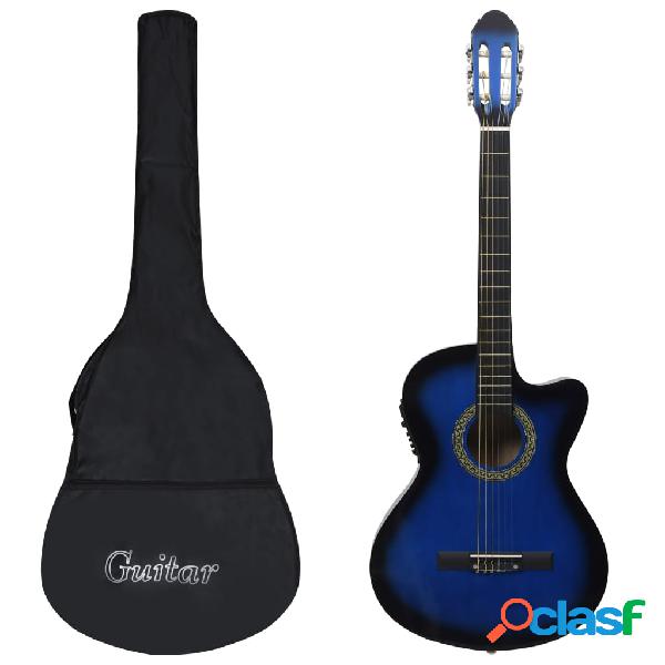 vidaXL Set de guitarra occidental 12 pzas ecualizador y 6