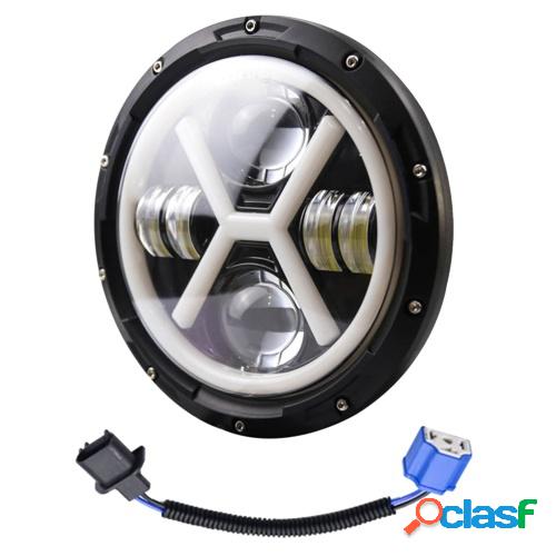 1 Uds 7in redondo LED proyector faro X-Type Hi / Lo Beam